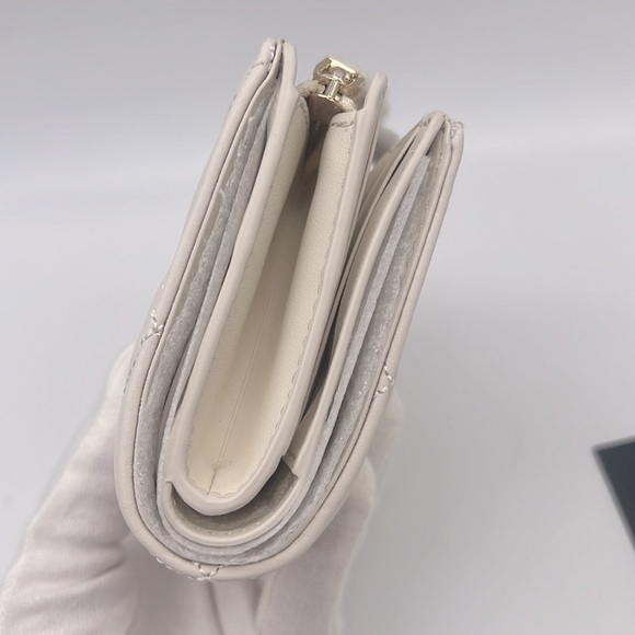 Kate Spade Carey Medium Compact Bifold Wallet Parchment - Picture 3 of 15